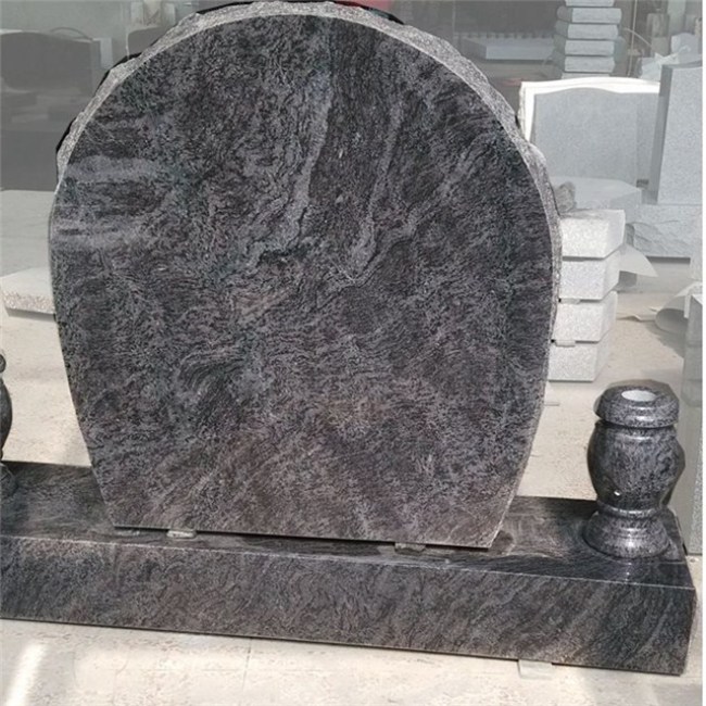 Bahama blue granite tombstone monument